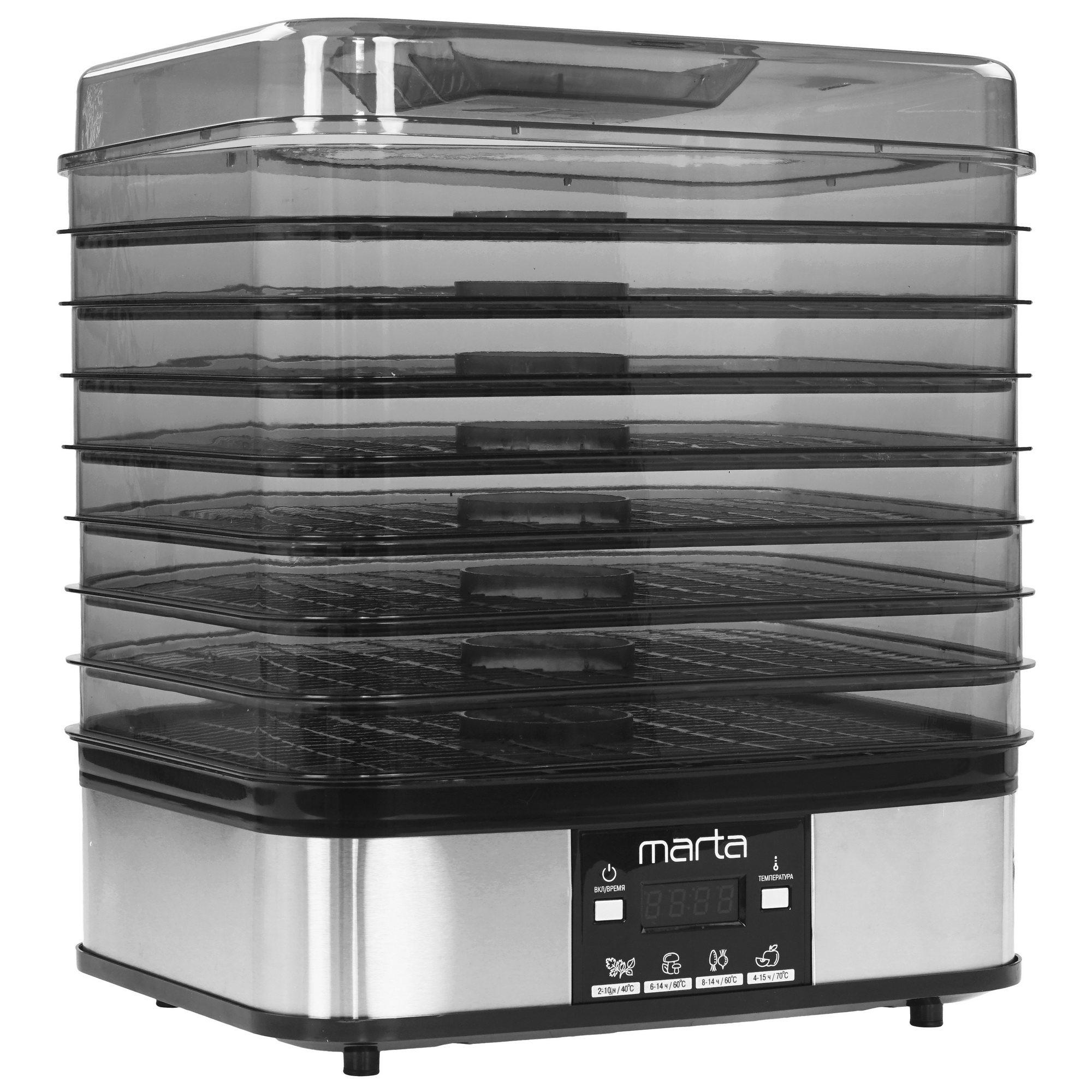 9921959 Сушилка для овощей и фруктов MARTA MT-FD1887A черный STDN-0113659