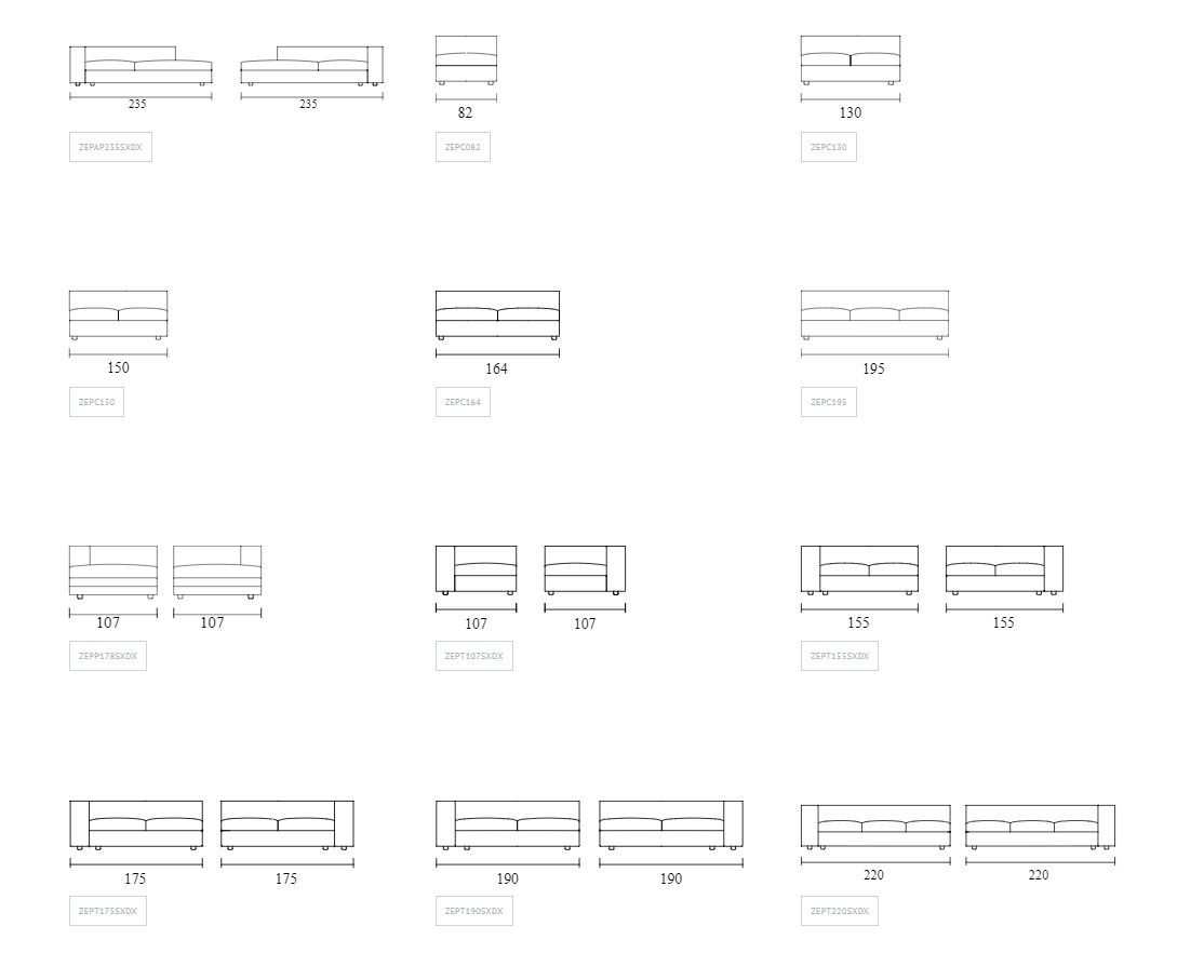 4-местный тканевый диван Bontempi Casa ZENIT PLUS ARCH-00077502 - Вид №3