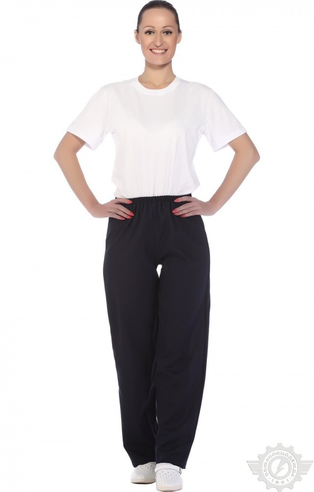66072 Брюки ткань "Габардин" темно-синие  Медицинская одежда  размер 56-58 Спецодежда  - Вид №2