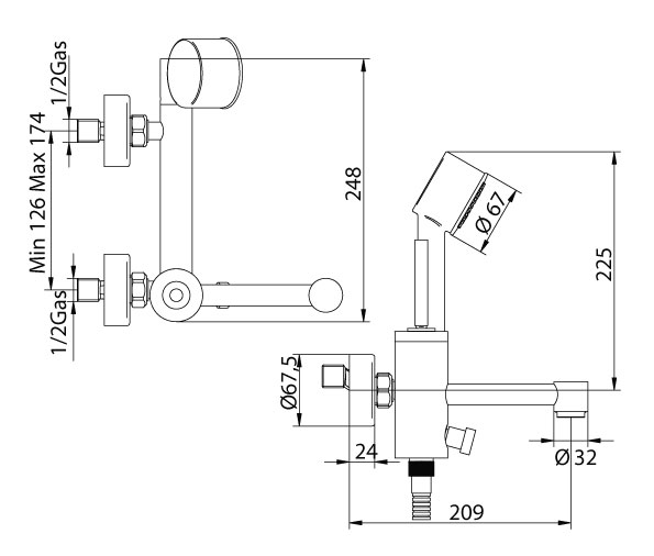 1653200000SF Смеситель Bandini Coco Santreyd - Вид №1