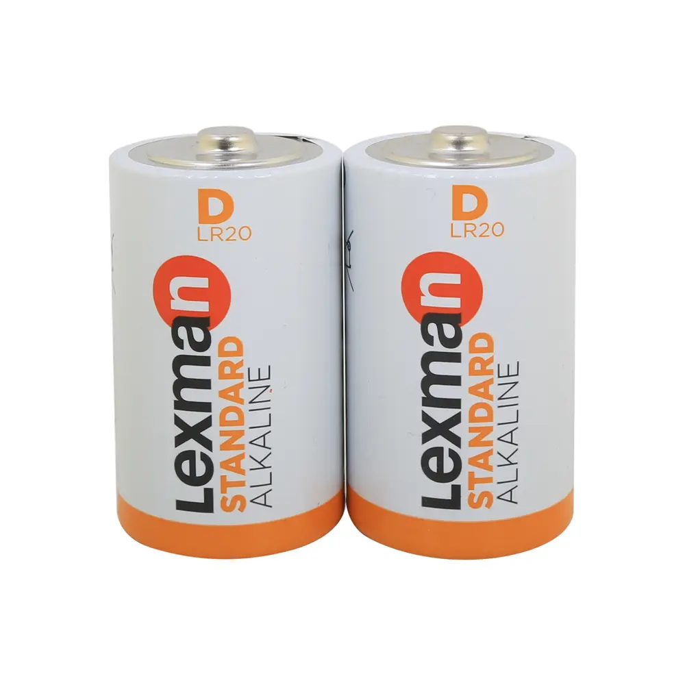 Батарейка алкалиновая D/LR20 2 шт LEXMAN STLM-2162777 - Вид №1