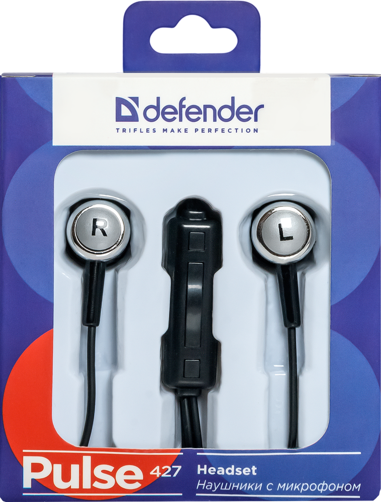 63427 гарнитура для смартфонов pulse 427 черный, вставки Defender Santreyd  - Вид №3