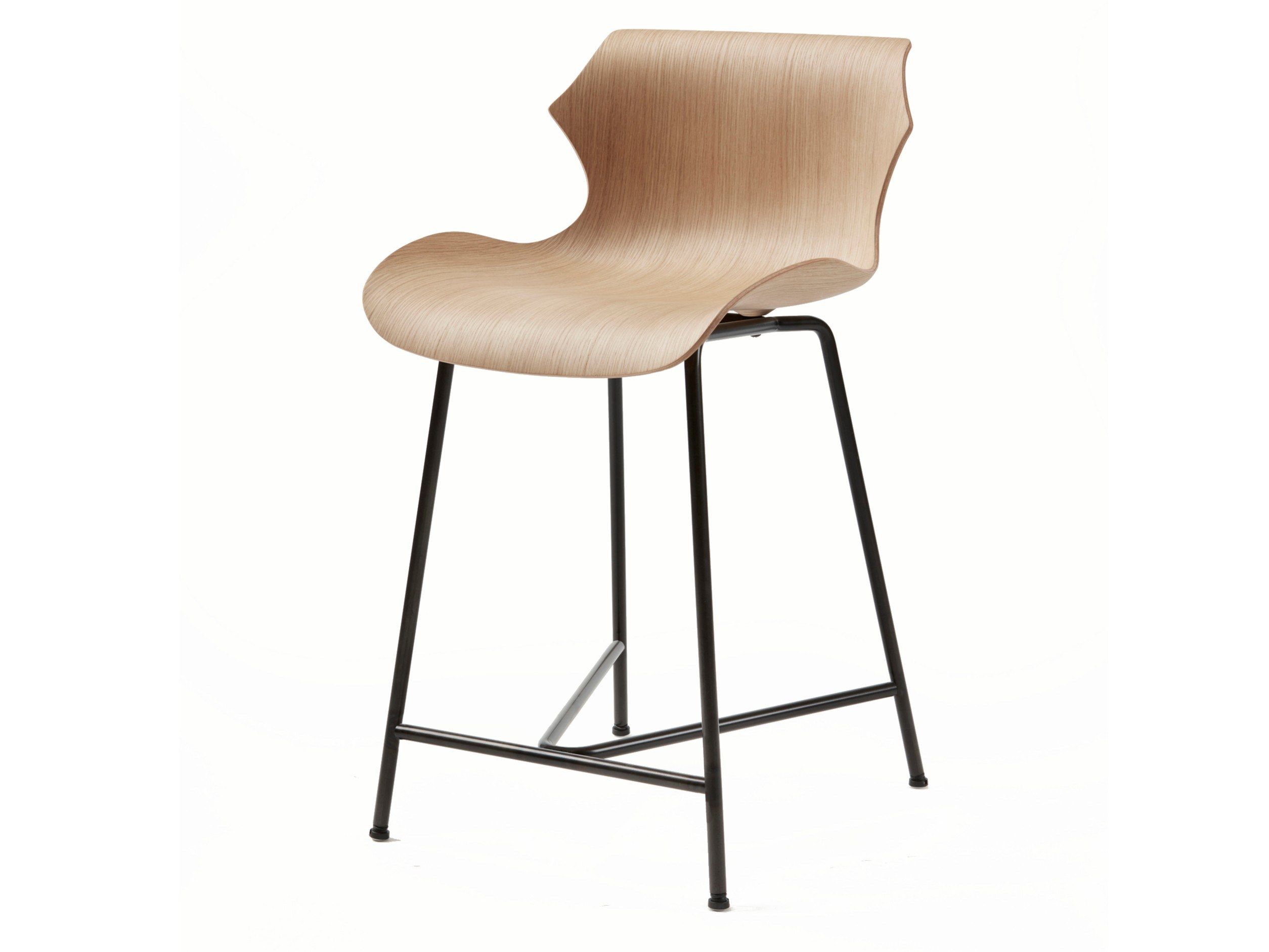 Стальной и деревянный стул со спинкой BassamFellows Лепесток ARCH-00117242 - Вид №6