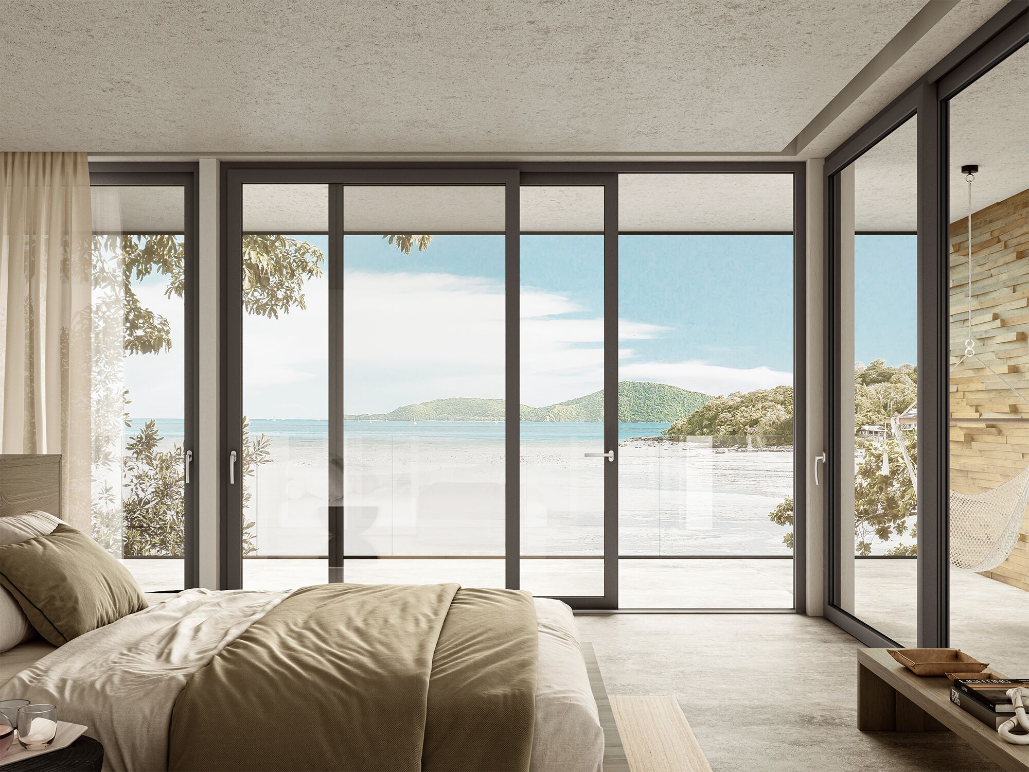 Раздвижное окно из ПВХ Tecnoplast Sistema P80 SL ARCH-00027357 - Вид №1