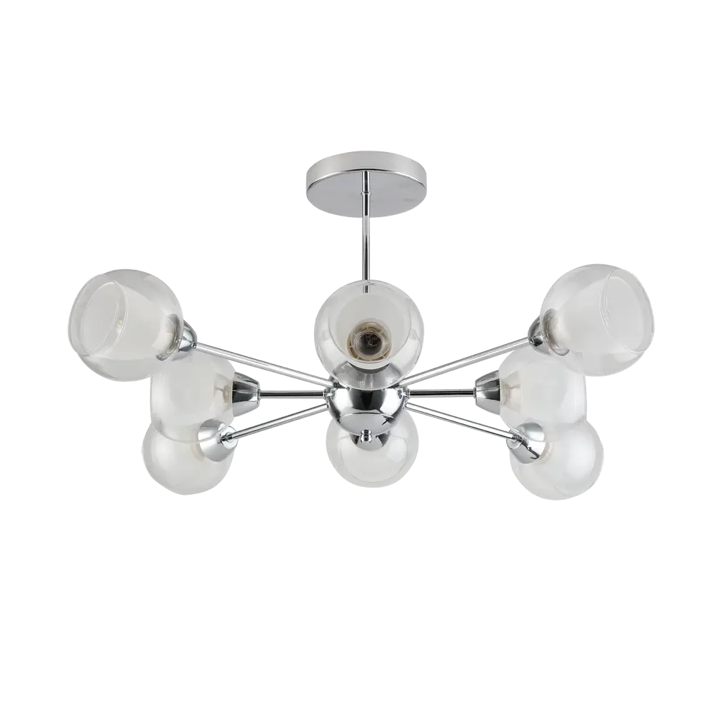 Люстра потолочная Ritter Parma 52517 2 8 ламп Е27 цвет хром STLM-2144045 - Вид №1