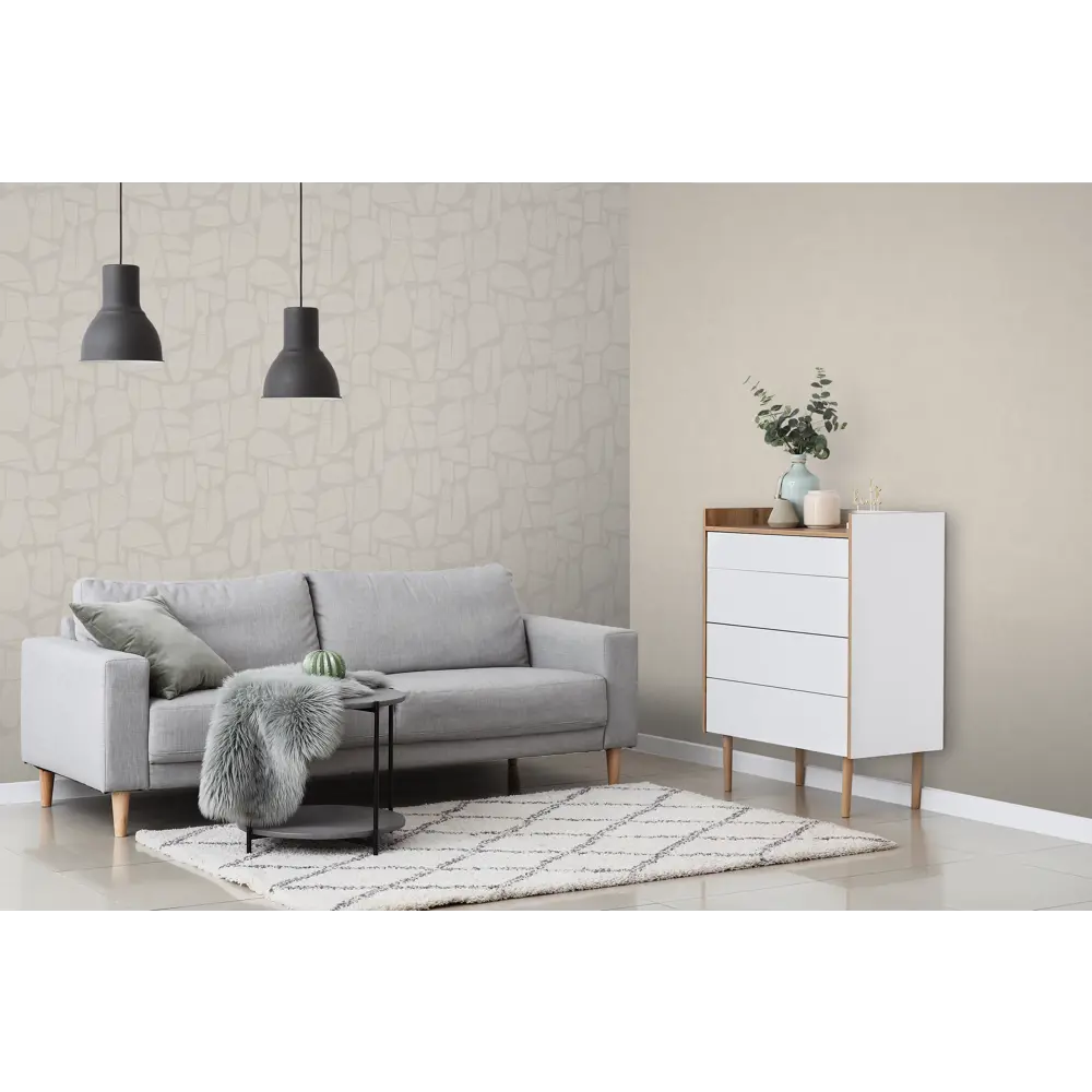 Обои флизелиновые Victoria Stenova ScandiId бежевые 1.06 м VS589948 89441261 STLM-2196036 - Вид №4