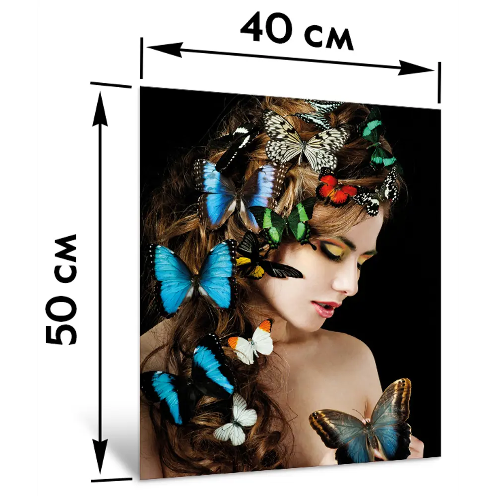 Картина на стекле Модель и бабочки AG 40-212 40x50 см POSTERMARKET STLM-2099586 - Вид №6
