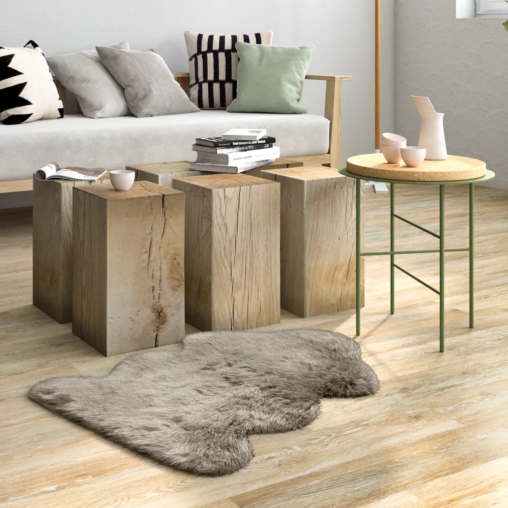 Ковер KREAFORTA Meribel 60x90 см акрил цвет бежевый STLM-2042285