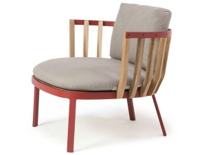 Садовое кресло из тикового дерева с подлокотниками