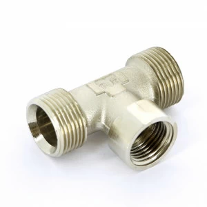 Тройник НВН никелированный евроконус TIEMME 3/4"EKх1/2"х3/4"EK