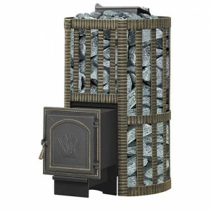 Печь для бани Везувий Ураган Ковка 28 (271) с закрытой каменкой