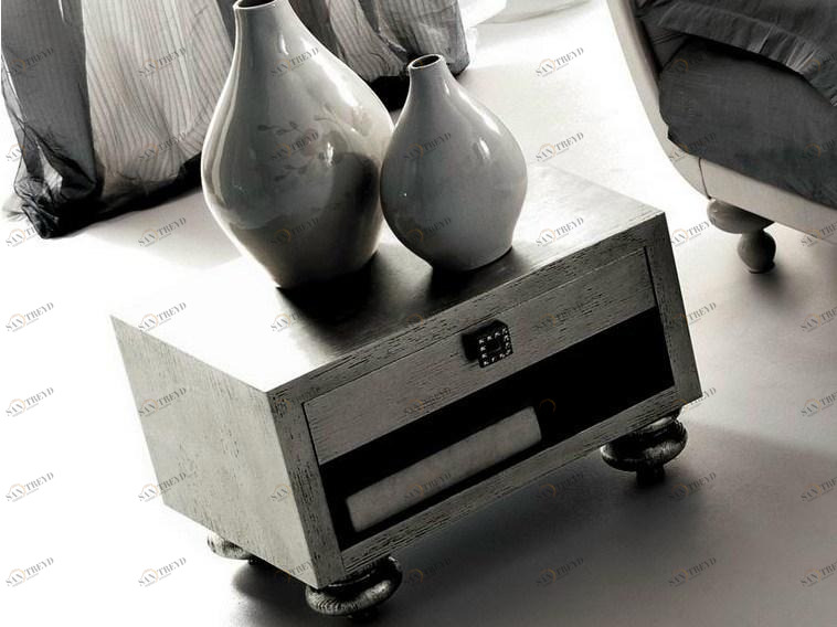 CorteZari Деревянная тумбочка с ящиками Zoe gold 402