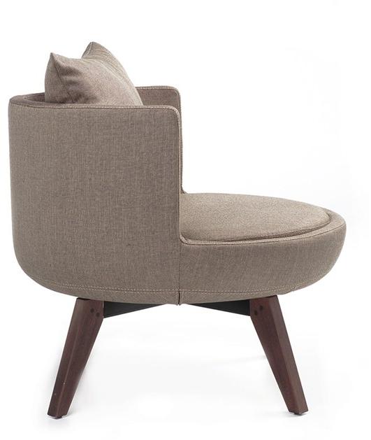 B&T Design Кресло из ткани с подлокотниками Round sun-id-1400427 - Вид №1