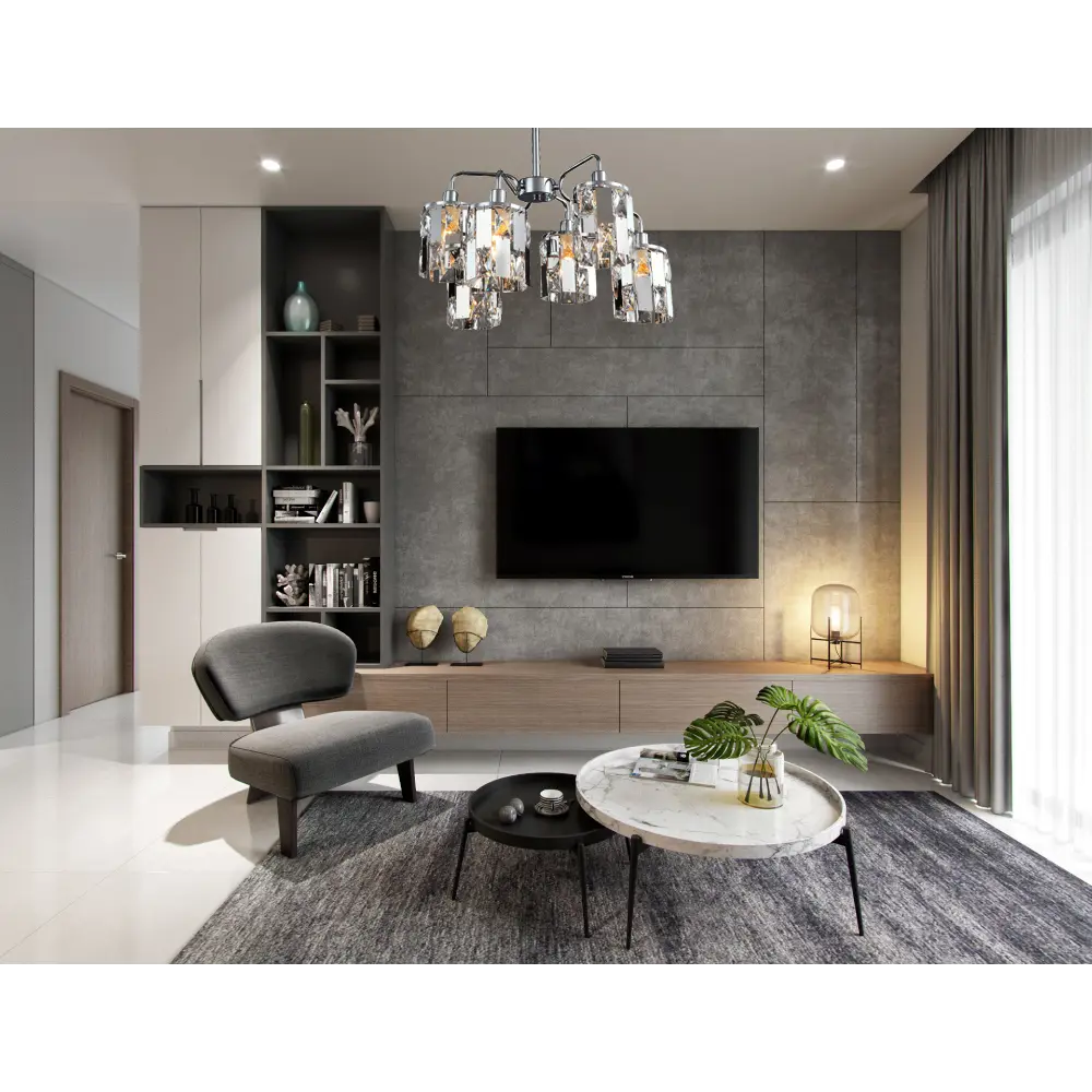 Люстра потолочная Wink Эстер NX2255/6, 6 ламп, 18 м², цвет хром 88739067 STLM-2039808  - Вид №9