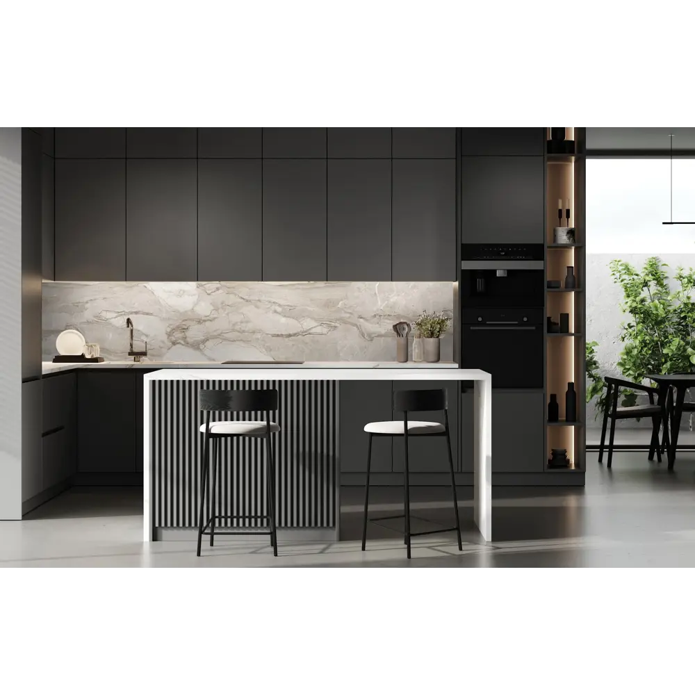 Santreyd Панель ПВХ Мрамор бежевый 600х3000 мм - стильная защита для кухни 89346064 STLM-1014984 - Вид №3