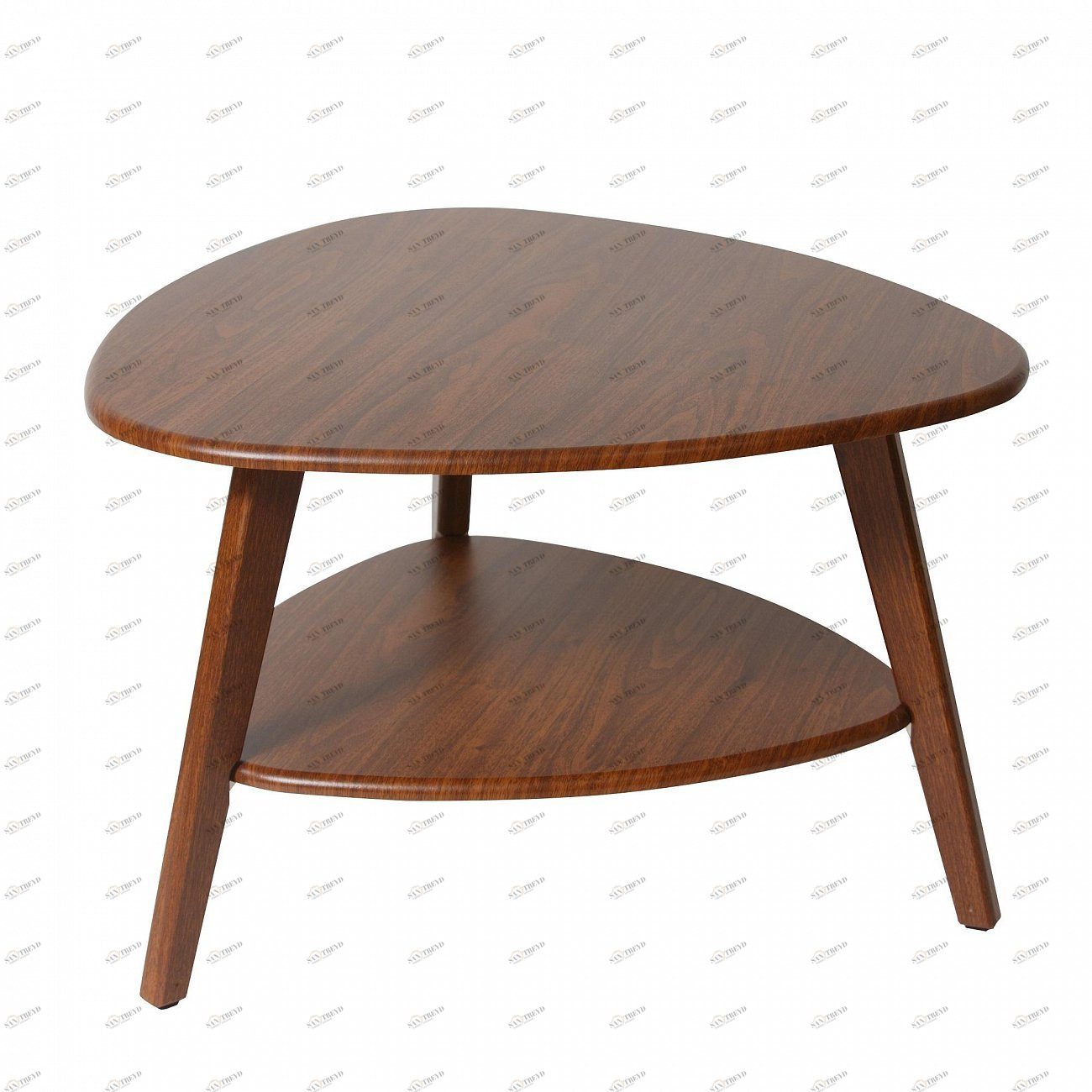 Кофейный столик с полкой орех Leset "Джилонг" IMPEX  00-3967361 Коричневый 