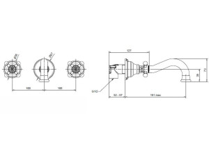 Смеситель для раковины из хромированной латуни
