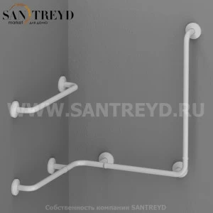 DS137 Угловой поручень и линейная ручка безопасности 67 см белый Globo AUSILIA Италия