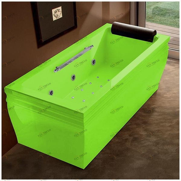 Ванна с гидро и аэромассажем салатовая Gruppo Treesse Blanque 1880 DXAWAV168NS