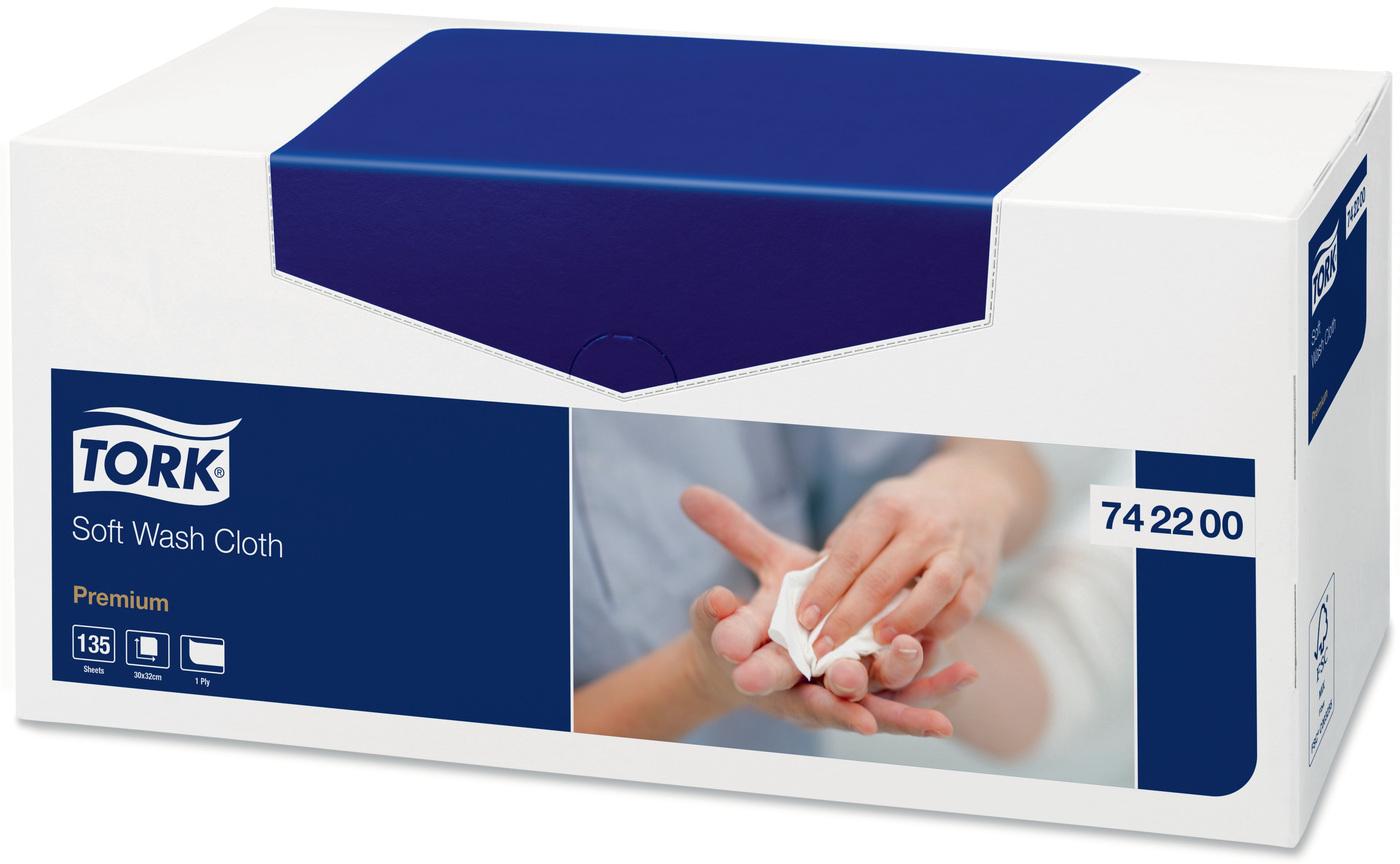 74220038 Полотенца премиум-класса для мытья тела Tork  - Вид №1