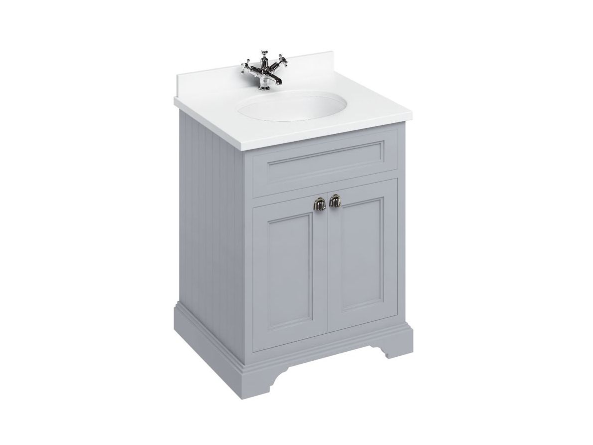 Деревянный одноместный напольный умывальник с дверцами Burlington MINERVA ARCH-00152940 - Вид №9