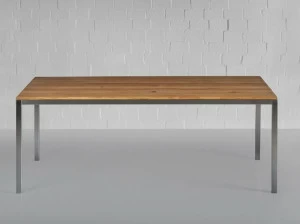 Vitamin Design Стол из нержавеющей стали и дерева