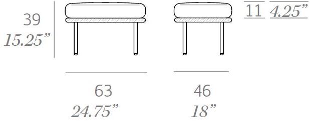 EXPORMIM Садовая подставка для ног Batyline® Twins C176 - Вид №3