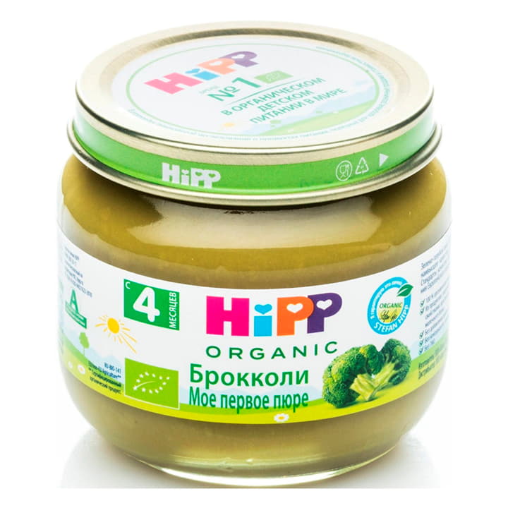Пюре Брокколи с 4 месяцев мое первое пюре HiPP 80 г Santreyd 15708 - Вид №1