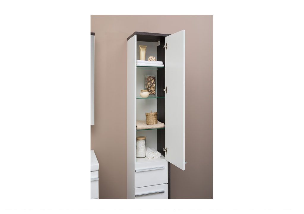 Шкаф-пенал для ванной Aquanet Фостер 35 эвкалипт мистери/белый 00202062 - Вид №5