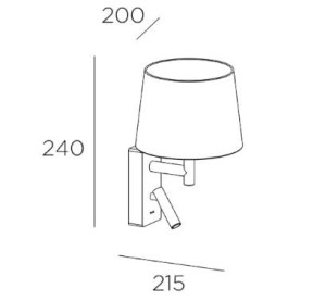 Алюминиевая лампа для чтения