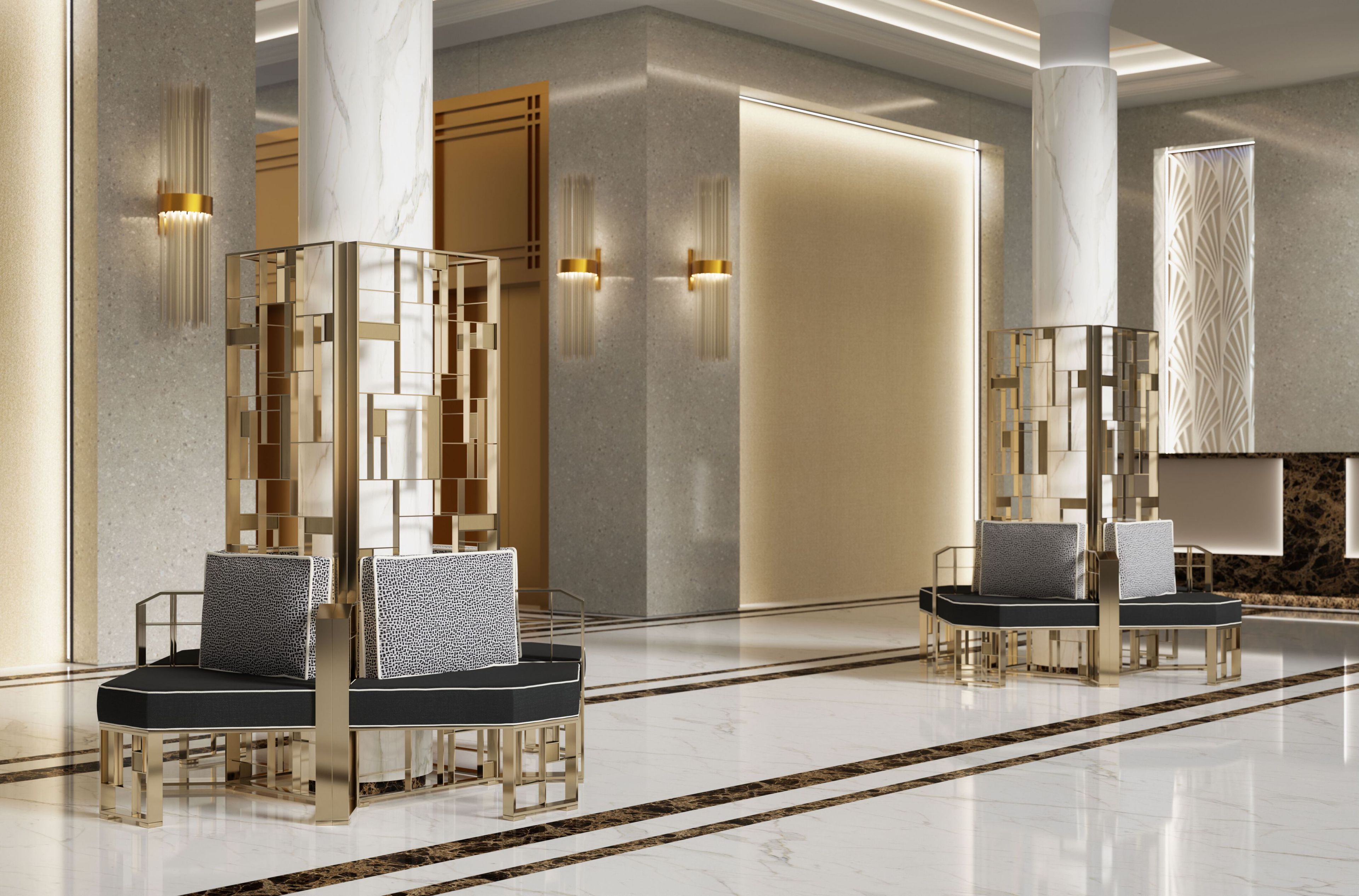 Латунное кресло с высокой спинкой Galbiati Exclusive Interiors ARCH-00029144 - Вид №2