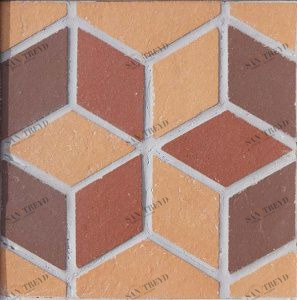 Flower/Цветок Вставка мозаичная из клинкера (на сетке)  15х15 ECOCLINKER sun-id-313126