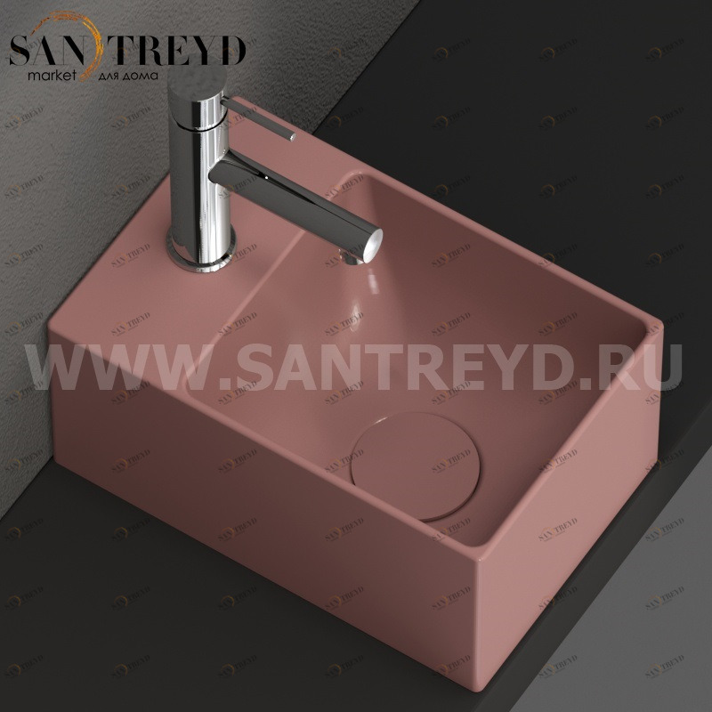 B6R30FR Подвесная раковина настенная прямоугольная Ceramica Globo T-EDGE