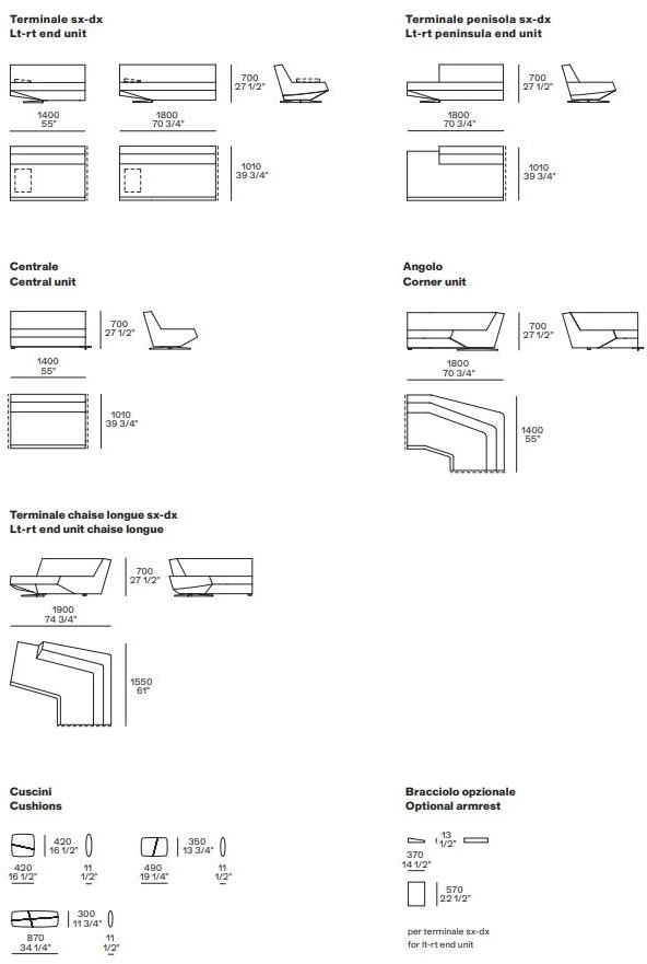 Poliform Угловой диван с тканевой обивкой sun-id-1429650 - Вид №7