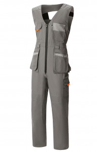 65644 Полукомбинезон "Профессионал" темно-серый  Летняя спецодежда  размер 44-46/170-176