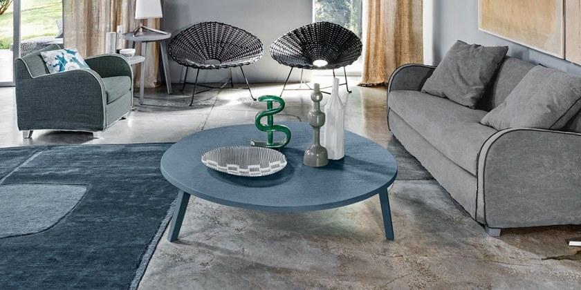 Gervasoni Низкий круглый деревянный журнальный столик Gray sun-id-1424264 - Вид №3