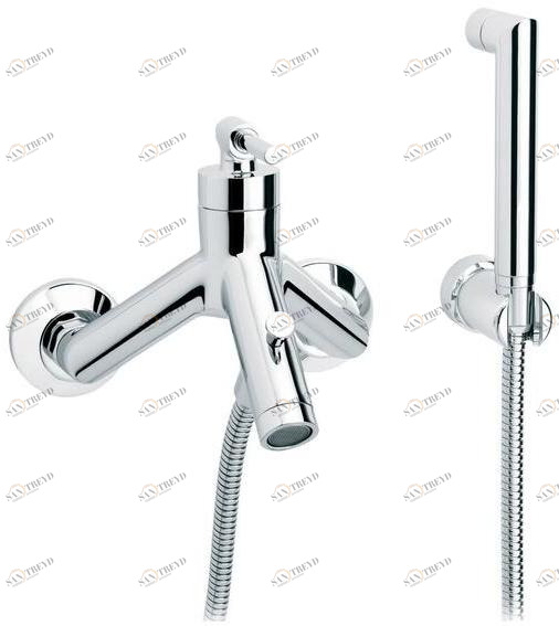 rvb Смеситель для ванны настенный с ручным душем на 2 отверстия Dynamic 4527.11.30