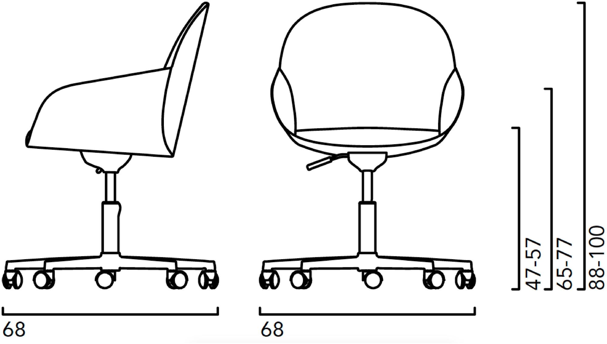 Crassevig Мягкое вращающееся кресло с 5 спицами Elba sun-id-1409137 - Вид №2