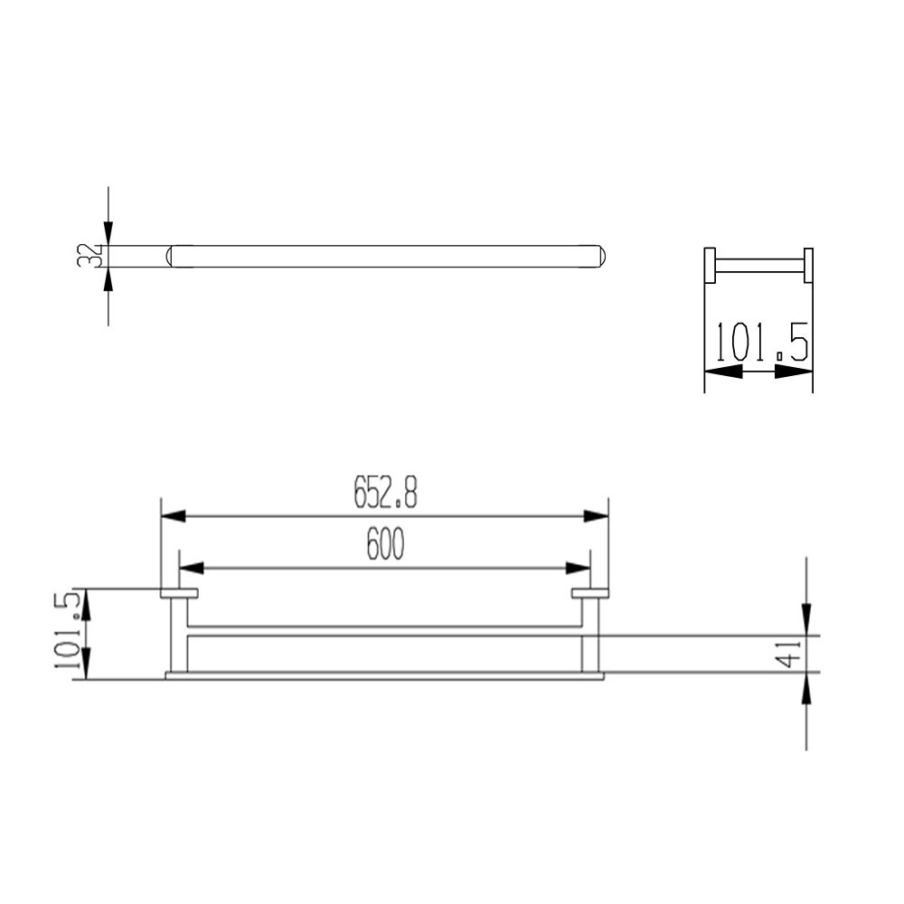 R50111 Полотенцедержатель двойной Raiber  - Вид №2