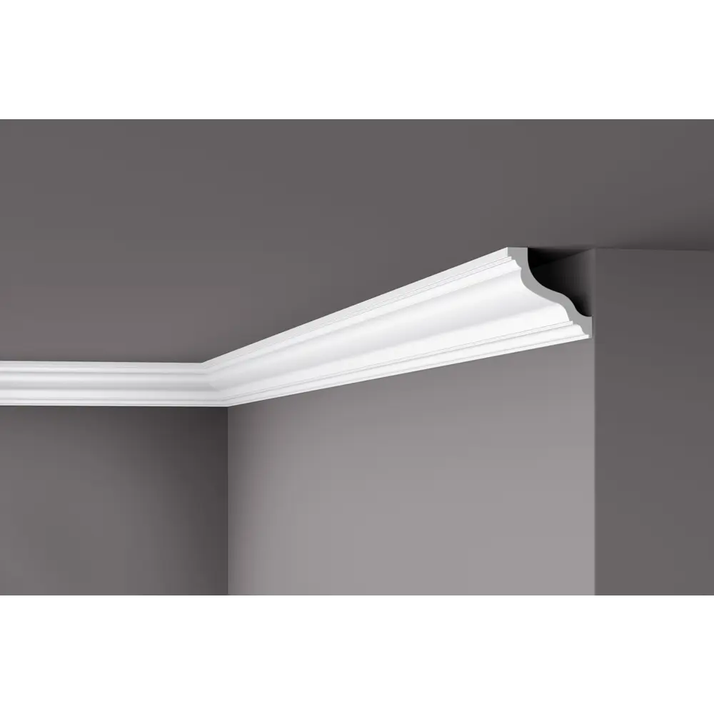 Плинтус потолочный ударопрочный полистирол NMC WT10 белый 84x84x2000 мм STLM-2211937 - Вид №13