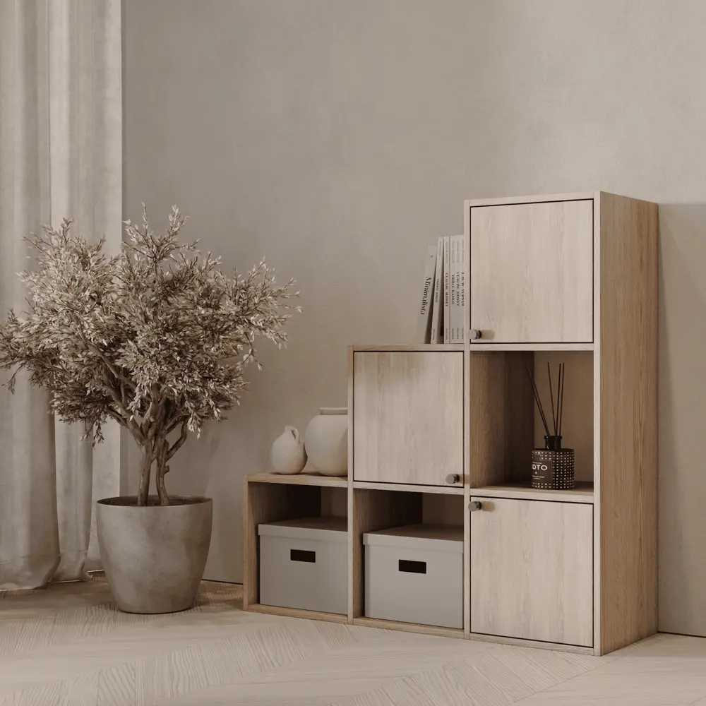 Стеллаж KONSENSA Руан 6 секций 104x104x31.7 см ЛДСП цвет дуб комано STLM-2198969 - Вид №8