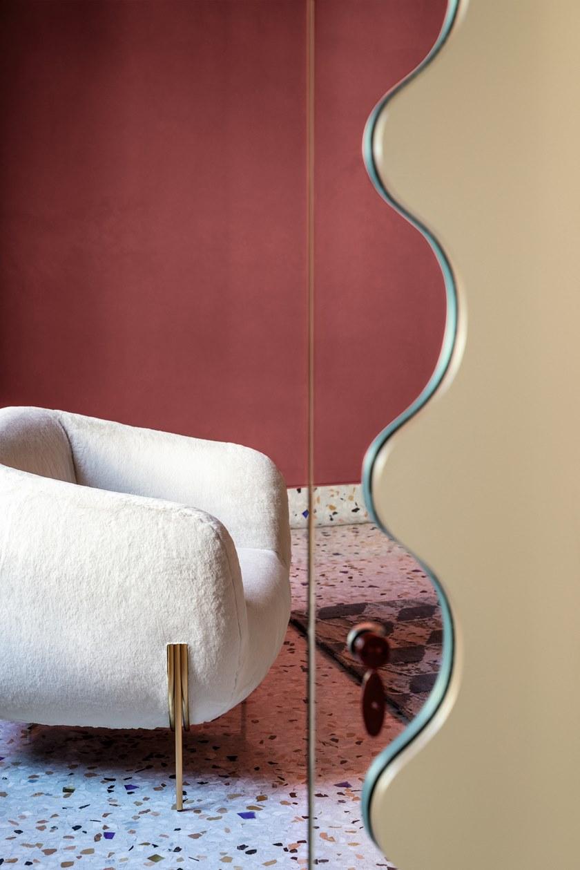 Saba Italia Кресло из ткани со съемным чехлом с подлокотниками Geo sun-id-1374537 - Вид №9