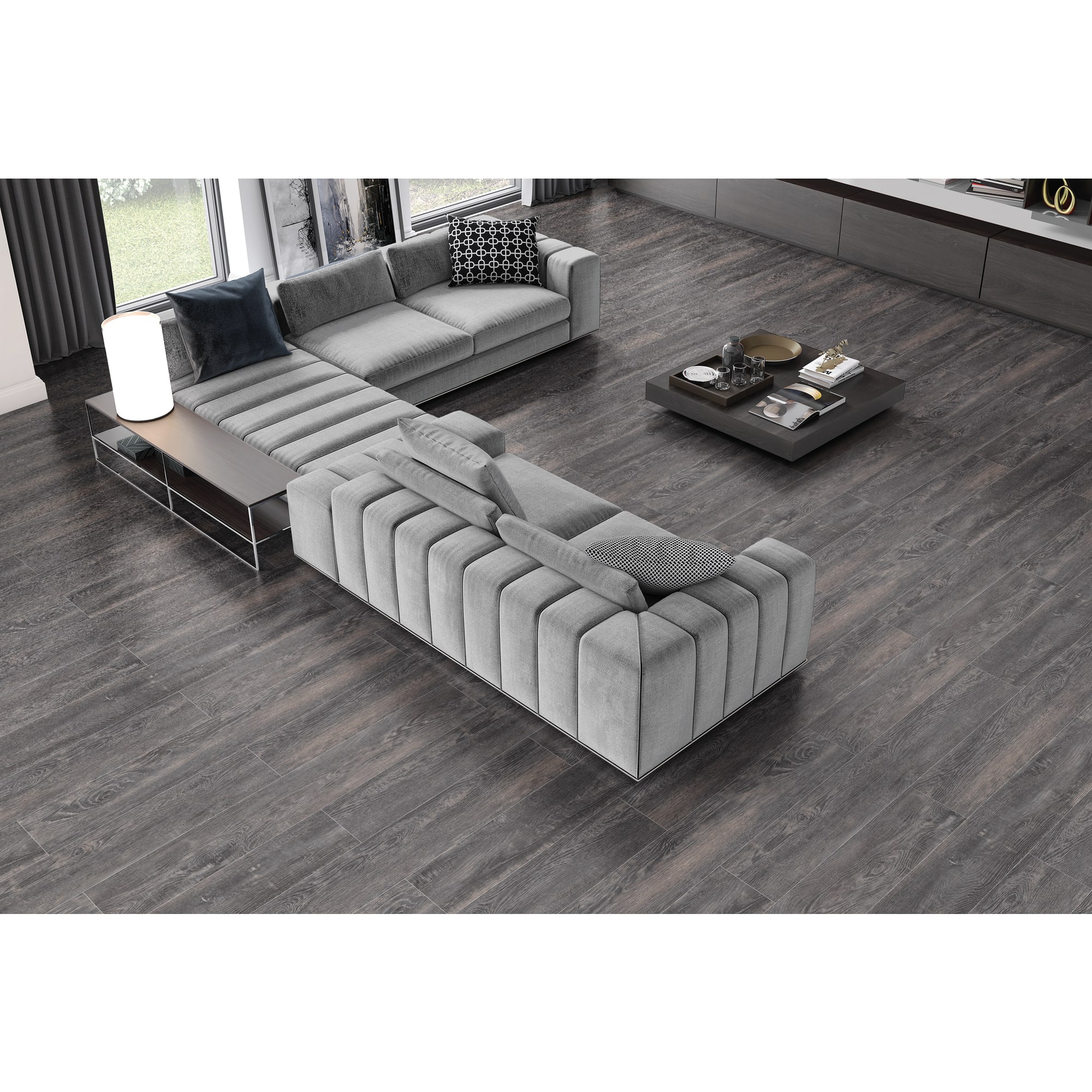 85246019 SPC плитка «Дуб Дымчатый» 42 класс толщина 3.5 мм 2.16 м² Santreyd 