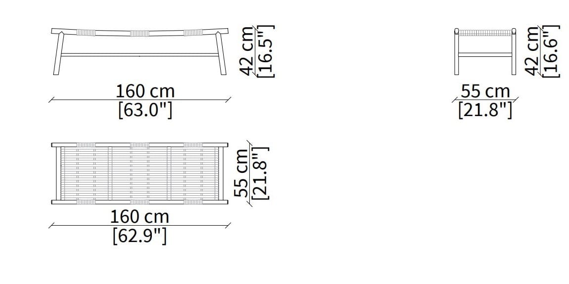 Скамейка из массива дерева Frigerio Хули ARCH-00096887 - Вид №6