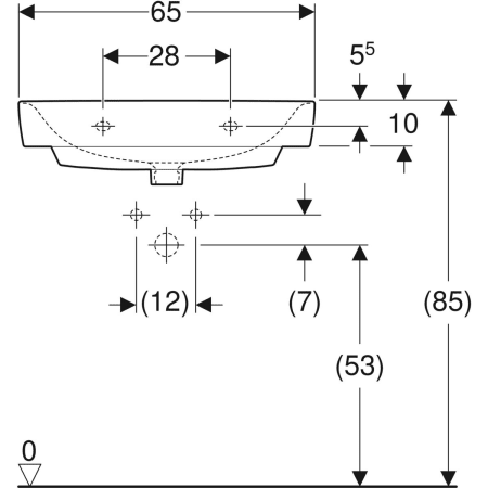 500.928.00.1 Раковина Geberit Renova Compact Geberit  - Вид №30