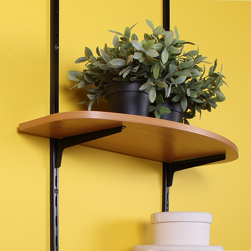 Полка фигурная , 600x250x16 мм, дуб LJPS0367 Public Steel Россия  - Вид №4