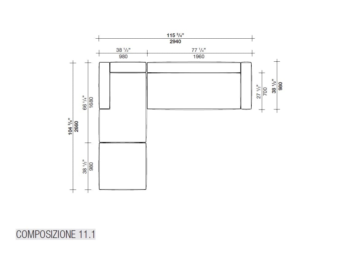 Секционный диван из ткани Lema SNAP ARCH-00147146 - Вид №16