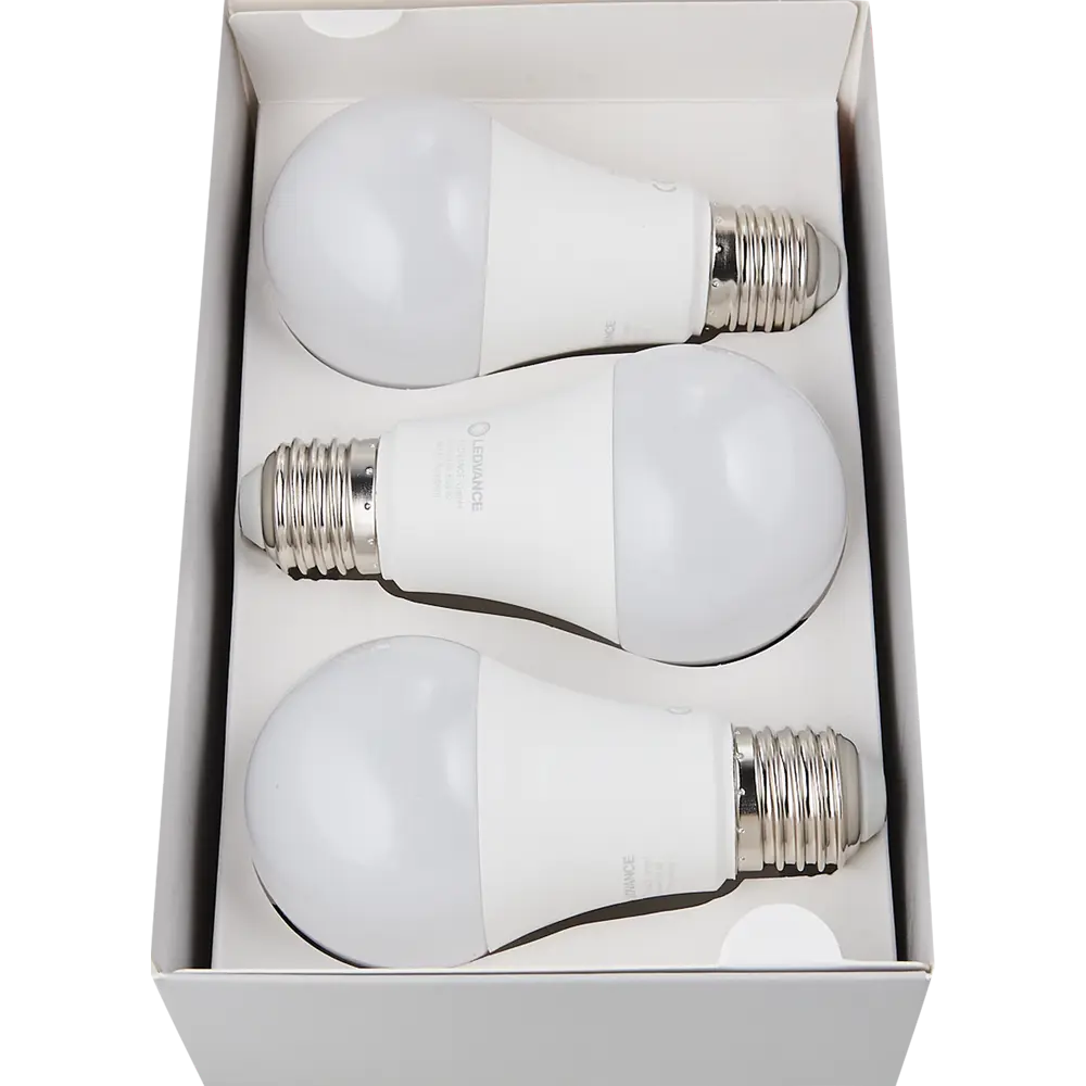Набор умных ламп светодиодных Wi-Fi Osram Smart Plus E27 220-240 В9.5 Вт груша матовая 1055 лм изменение оттенков белого 3 шт LEDVANCE STLM-2212151 - Вид №4