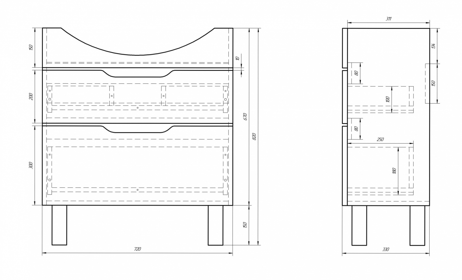 99.0106 Тумба под раковину Dreja Laguna Plus - Вид №1
