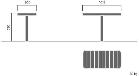 VESTRE Стол для общественных мест из стали и дерева Forum sun-id-1346174 - Вид №15
